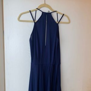 Navy blue maxi evening gown